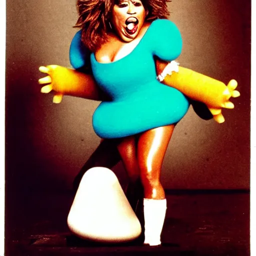 Image similar to tina turner in a turnip costume, bobblehead