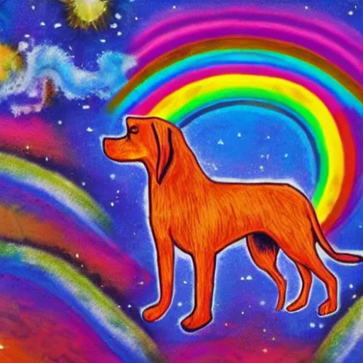 Image similar to rainbow cosmic dog