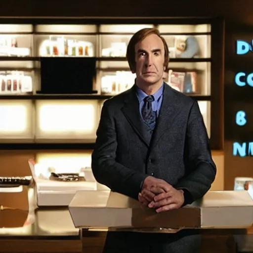 Image similar to apple with the shape of saul goodman
