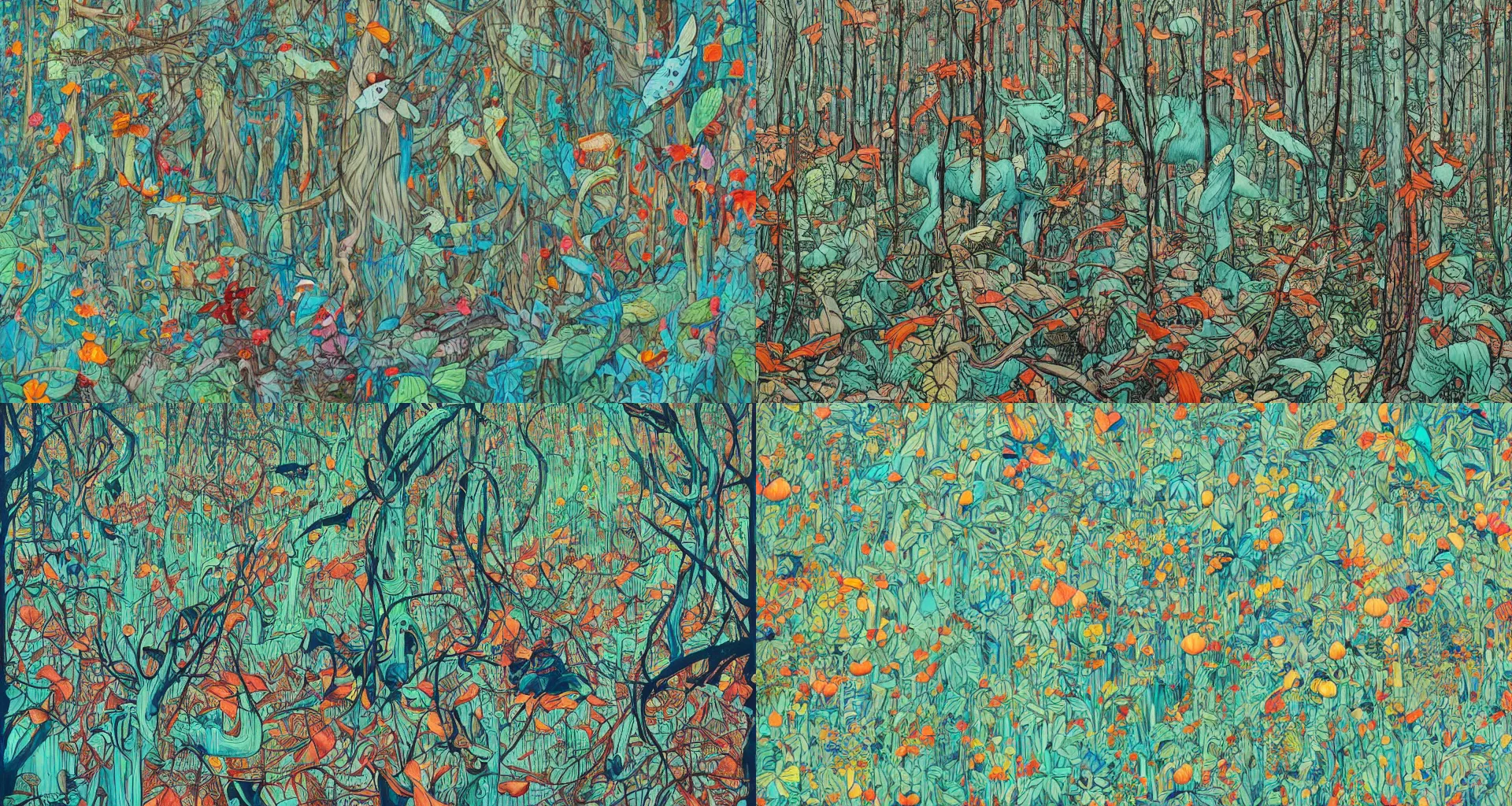 Prompt: forest, art by james jean