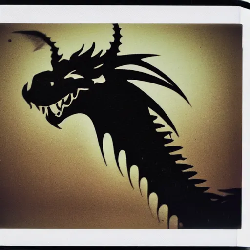 Image similar to polaroid of a dragon