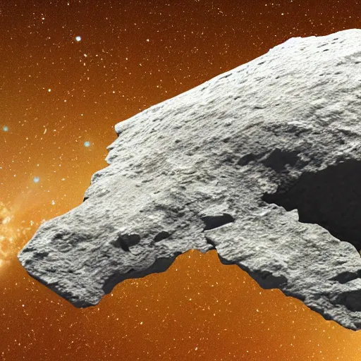 Image similar to diagram of a spaceship in form of giant asteroid