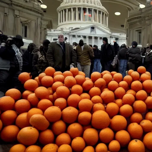 Image similar to Photo of the United States Capitol on January 6 under siege by oranges, reuters