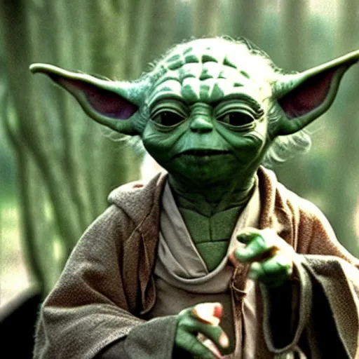 Image similar to yoda performing at woodstock