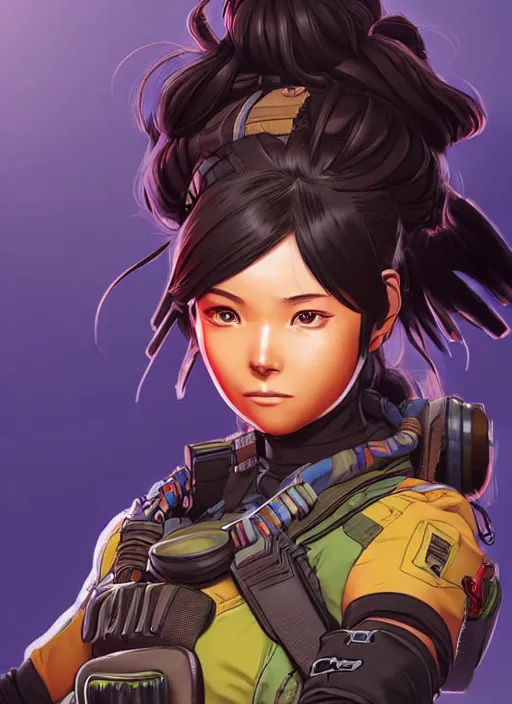 Image similar to New Apex Legends anime characters digital illustration portrait design by Ross Tran, artgerm detailed, soft lighting