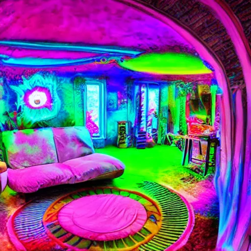 Image similar to psychadelic house