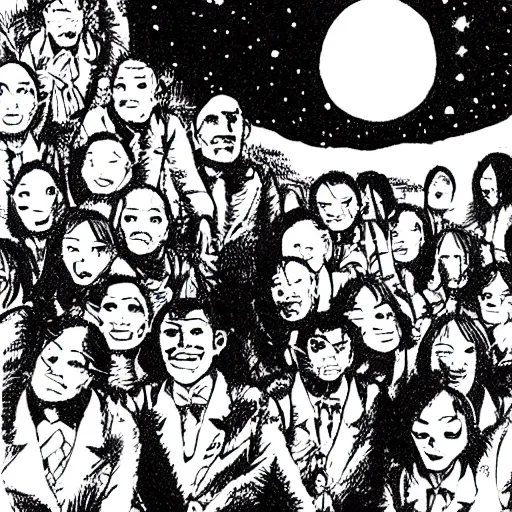 Image similar to moon landing by Junji Ito