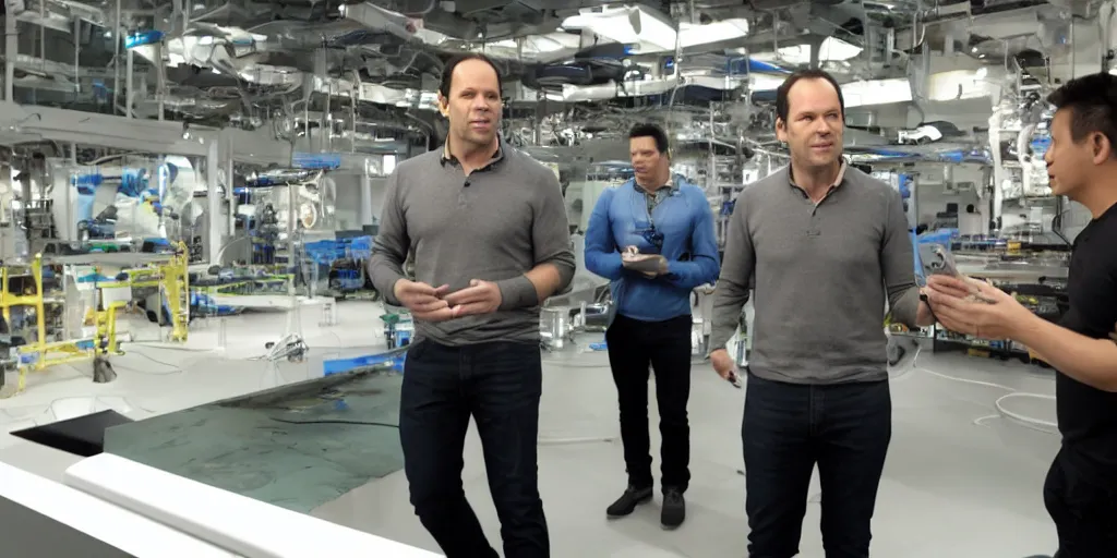 Prompt: phil spencer, microsoft, phil spencer, in an asian factory, fantasy, games 3 d, unreal, amazing detali 4 k