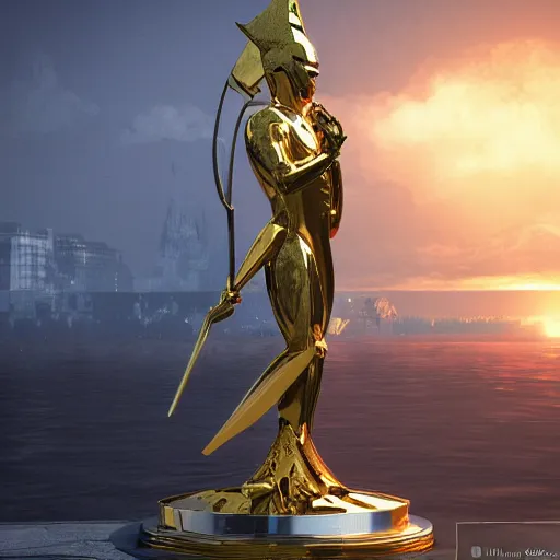 Prompt: king gold statue reflect chrome, 8 k uhd, unreal engine, octane render in the artstyle of finnian macmanus, john park and greg rutkowski