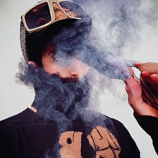 Image similar to smoke head man trending on instagram