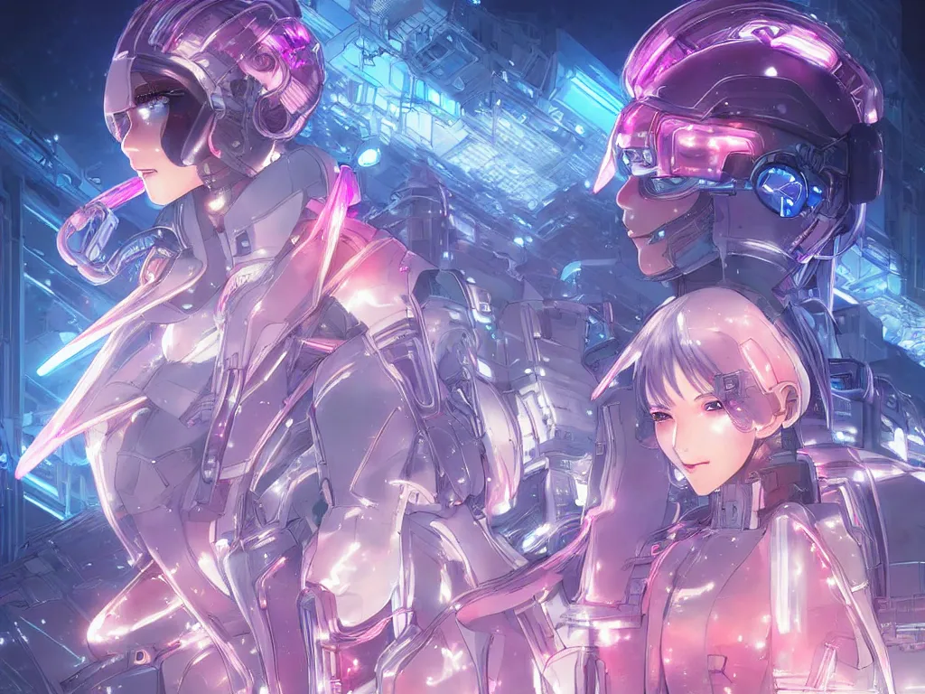 Image similar to portrait anime visual of futuristic female cyber airforce, on neon light tokyo snowy rooftop, ssci - fi and fantasy, intricate and very beautiful, human structure, concept art, sharp focus, anime illustration by rossdraws and luxearte and magali villeneuve and nixeu, frostine engine