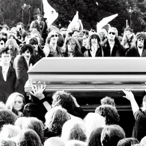 Prompt: john lennons funeral