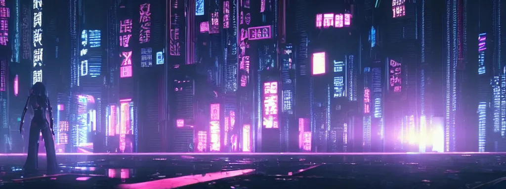 Prompt: a photo of 8k ultra realistic dark neon cyberpunk underground rave in the film ghost in the shell, displacement mapped, cinematic lighting, hyper realistic, extreme details, unrelease engine 5, cinematic, masterpiece