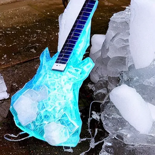 Image similar to electric guitar made of ice