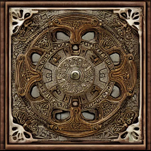 Image similar to intricate steampunk texture, with nixietubes