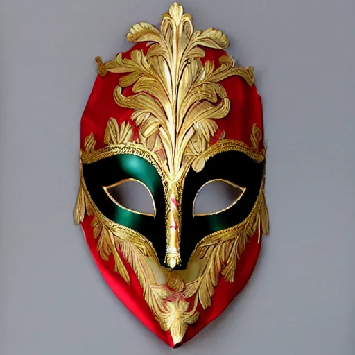 Prompt: venetian masquerade mask, symmetry, reflecting flower