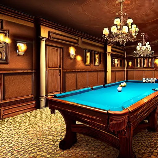 Image similar to backrooms pool rooms, cg art, good lighting, super detailed