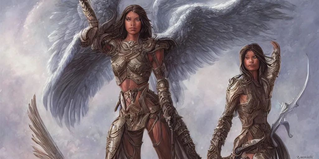 Image similar to female angel warrior by magali villeneuve