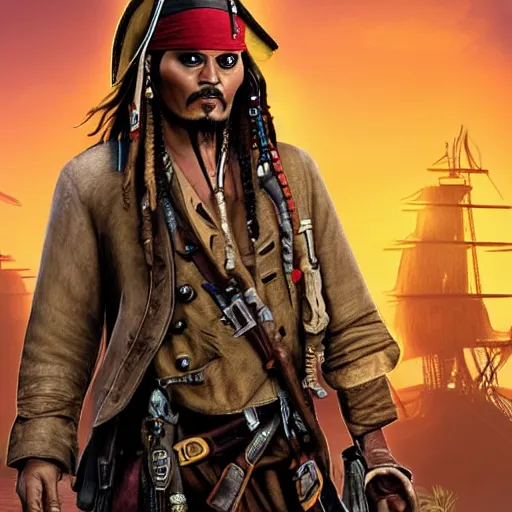 Image similar to jack sparrow gta 5 cover art