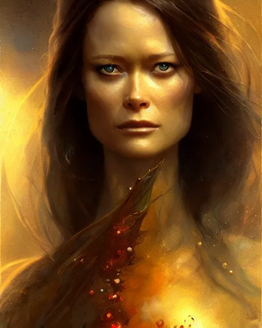 Prompt: summer glau, by android jones and greg rutkowski, gaston bussiere, artgerm, cinematic lighting, trending on artstation, volumetric dust, intricate, elegant, pro photography