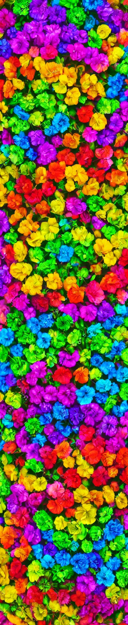 Image similar to vertical macro rainbow flowers