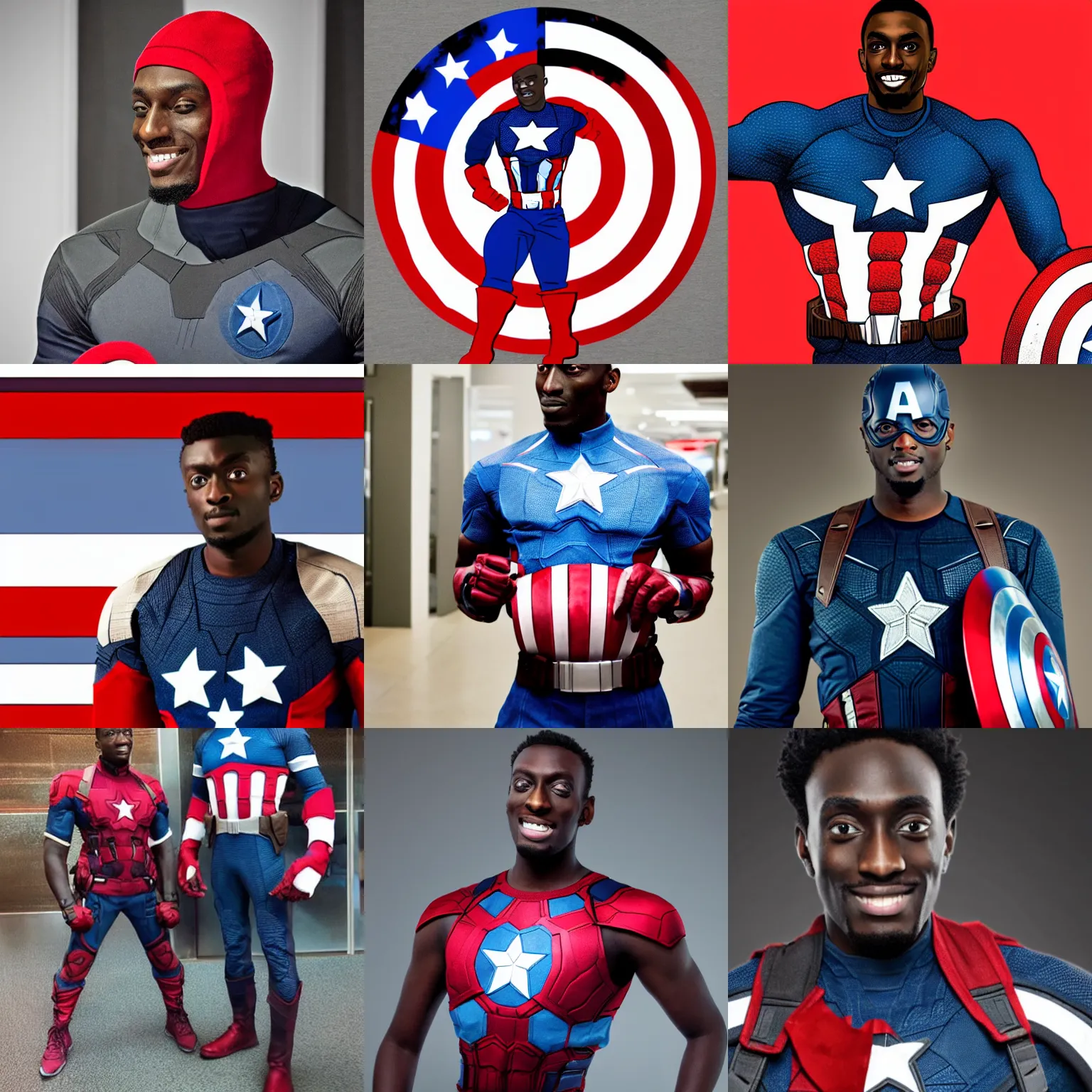 Prompt: MKBHD as captain america