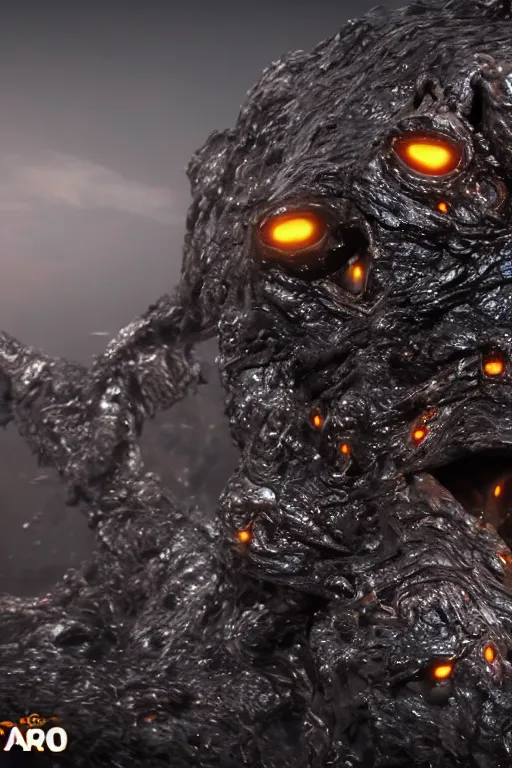 Prompt: cinematography picture of tar monster, covered entirely by eyes, unreal engine 5, ps5, highly detailed, slippery skin, bright lights, 8k, hyper realistic