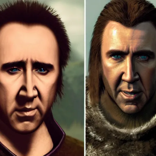 Prompt: Nicolas Cage in Skyrim