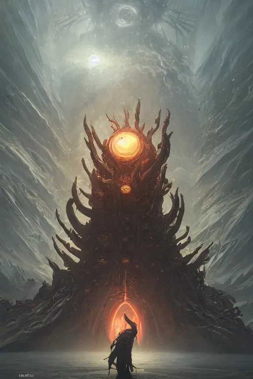 Prompt: azathoth at the center of the universe, huge, towering, gigantic, high octane, 8 k, digital art, magic the gathering, mtg, by greg rutkowski, trending on artstation