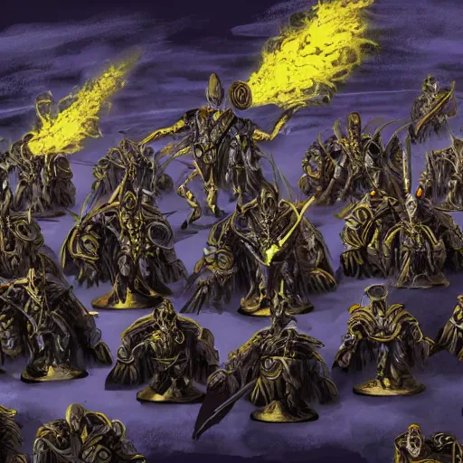 Image similar to illustration. a billion psykers lined to be sacrificed to the emperor.