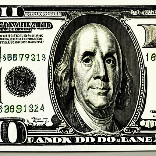 Image similar to $ 1 0 0 bill with god in the portrait