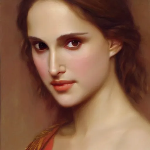 Prompt: Painting of Natalie Portman, Art by william adolphe bouguereau, Extremely detailed, 4K, Award winning,