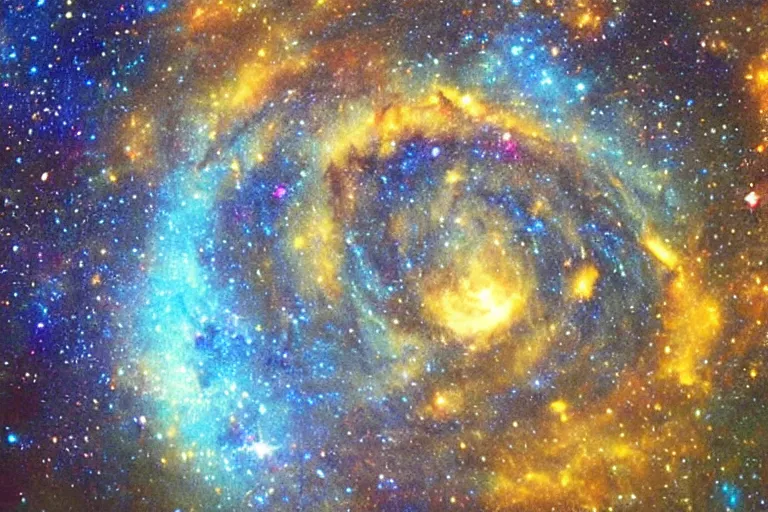 Cascade Super Nova Multi Galaxy en spirale avec étoiles · Creative