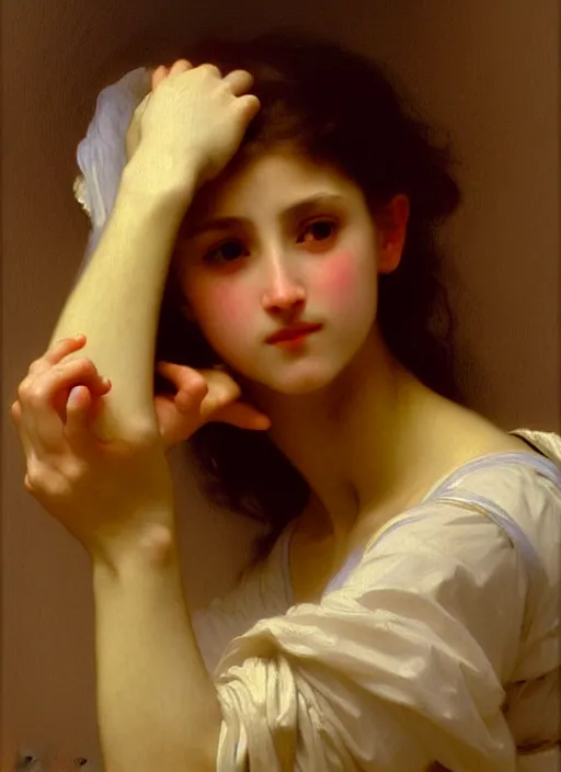 Prompt: most beautiful painting in the world by william - adolphe bouguereau, john singer sargent, digital painting, artstation, concept art, smooth, sharp focus, warm lighting,