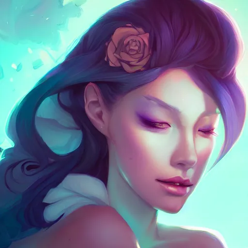 Prompt: a portrait of a beautiful woman, art by lois van baarle and loish and ross tran and rossdraws and sam yang and samdoesarts and artgerm, digital art, highly detailed, intricate, sharp focus, Trending on Artstation HQ, deviantart, unreal engine 5, 4K UHD image