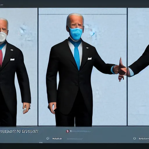 Prompt: joe biden as a new, playable character in valorant. rendered in unreal engine 5, in the style of valorant.