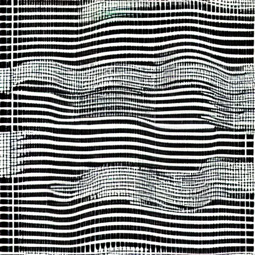 Prompt: an abstract grid pattern painting of los angeles city made of grids