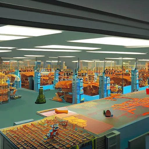 Prompt: Inside the TSMC factory hyperrealistic photorealistic render by Pixar