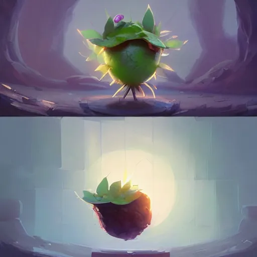 Prompt: Oddish ,Greg rutkowski, Trending artstation, cinematográfica, digital Art