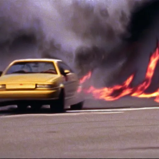 Prompt: film still from the 1995 movie 'Future Ignition'. Exciting action scene. Sigma 85mm f/8