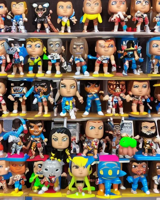 Image similar to Wrestler Funko Pop. Photographic, photography