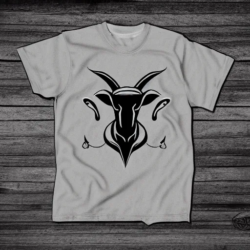 Image similar to satanic goat line art, graphic tees