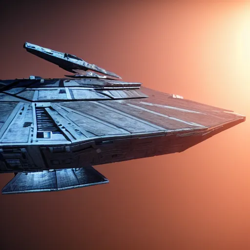 Prompt: imperial star destroyer, highly detailed, photorealistic shot, bright studio setting, studio lighting, crisp quality and light reflections, unreal engine 5 quality render