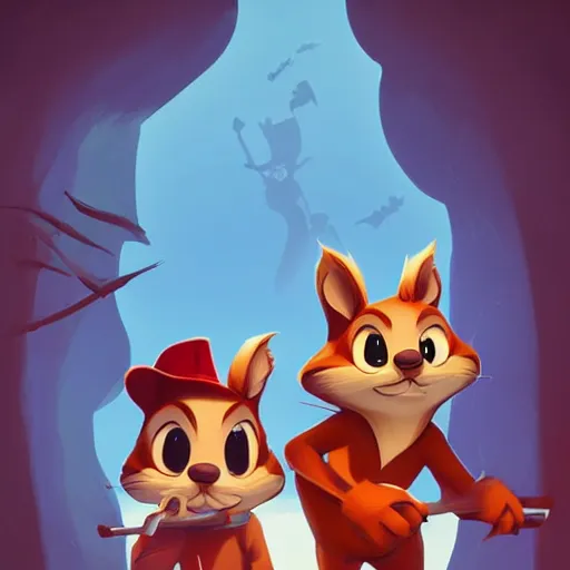 Prompt: face icon stylized minimalist chip'n dale : rescue rangers, loftis, cory behance hd by jesper ejsing, by rhads, makoto shinkai and lois van baarle, ilya kuvshinov, rossdraws global illumination