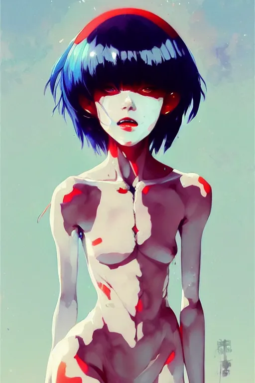 Image similar to a ultradetailed beautiful panting of rei ayanami, by conrad roset, greg rutkowski and makoto shinkai, trending on artstation