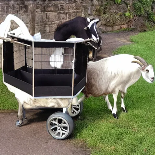 Image similar to a goat cart go kart