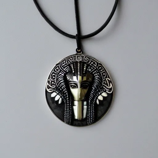 Image similar to artnouveau necklace of god horus giger and lalique style