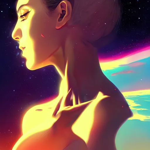 Prompt: a portrait of a beautiful dark energy in outer space, art by ilya kuvshinov and wlop and artgerm and josan gonzalez, digital art, highly detailed, intricate, sharp focus, trending on artstation hq, deviantart, pinterest, unreal engine 5, 4 k uhd image