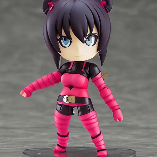 Image similar to seductive, cute young ninja, nendroid, stephen bliss style