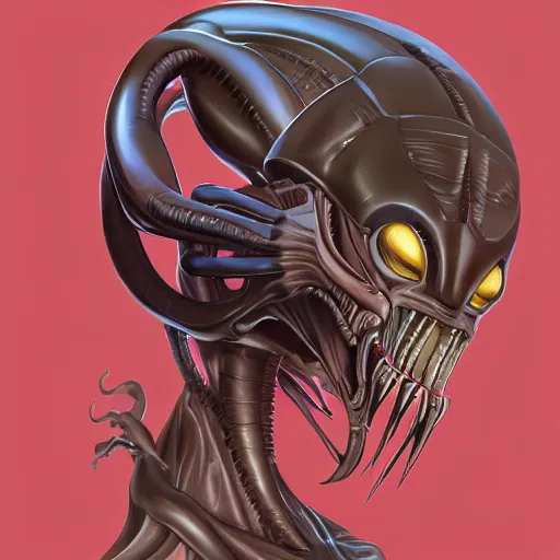 Image similar to face icon stylized minimalist xenomorphs, loftis, cory behance hd by jesper ejsing, by rhads, makoto shinkai and lois van baarle, ilya kuvshinov, rossdraws global illumination